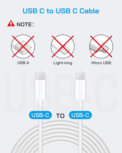 Iphone 17/16/15 Fast Charger [3-Pack] 20W USB C Wall Charger with 6FT C-To-C Cable Compatible with Iphone 17/16/15 Series, USB-C Ipad Pro/Air/Mini & More