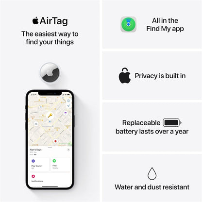 Airtag (1St Generation) 4 Pack Keep Track of and Find Your Keys, Wallet, Luggage, Backpack, and More. Simple One-Tap Set up with Iphone or Ipad, Bluetooth