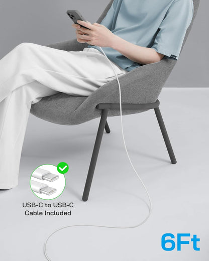 Iphone 17/16/15 Fast Charger [3-Pack] 20W USB C Wall Charger with 6FT C-To-C Cable Compatible with Iphone 17/16/15 Series, USB-C Ipad Pro/Air/Mini & More